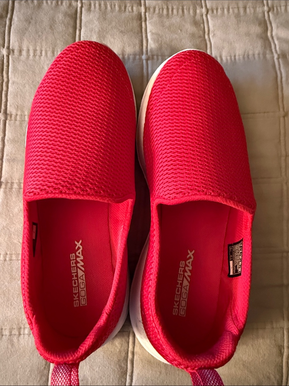 Skechers Red Slip-On Goga Max Sneakers